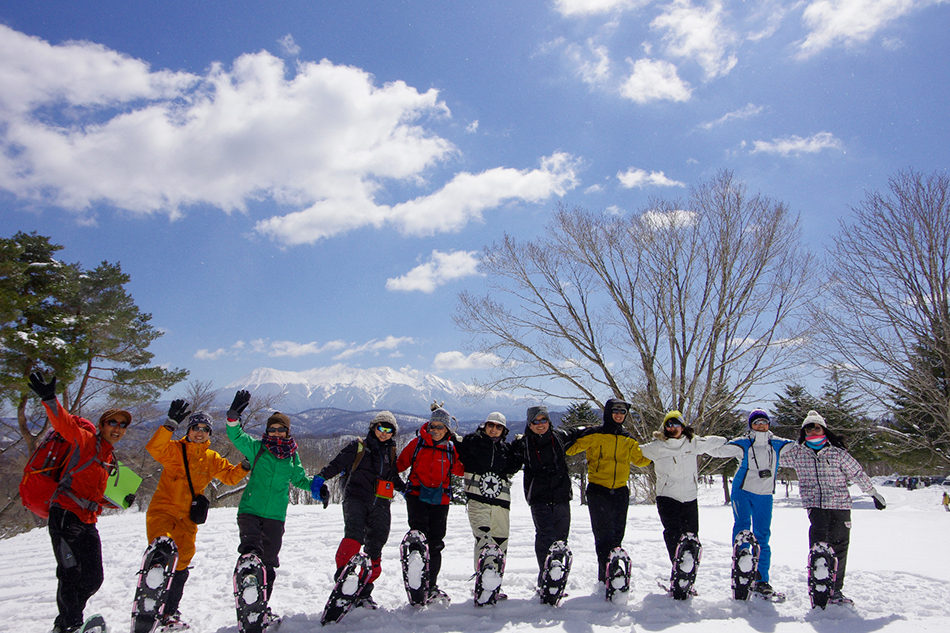 Snowfield snowshoe guided walk